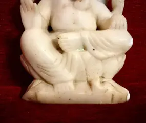 Beeld - Marmer - Ganesha - India - Eind 19e eeuw