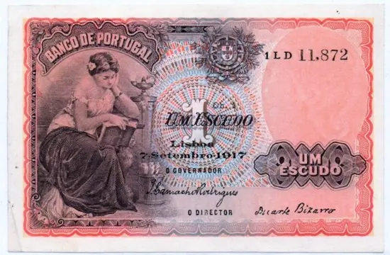 Portugal - 1 Escudo - 7 de Setembro de 1917 - Pick 113a