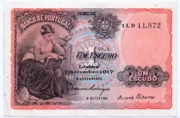Portugal - 1 Escudo - 7 de Setembro de 1917 - Pick 113a