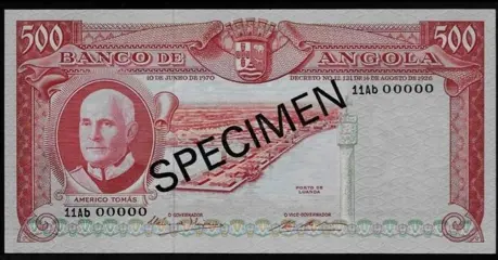 Angola - 500 Escudos 1970 - SPECIMEN - Pick 97s