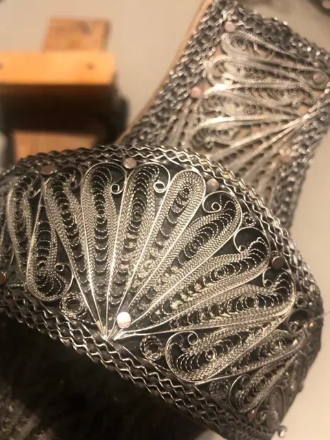 Antieke zilveren filigraan hamam klompen - Verzilverd - Turkije - ca. 1940