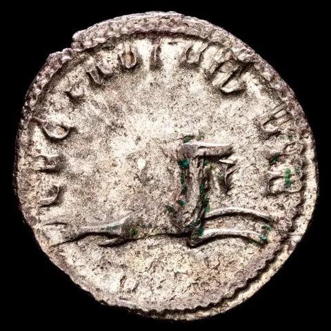 Romeinse Rijk. Gallienus (253-268 n.Chr.). Silvered Æ Legionary series antoninianus,Mediolanum, 261-262 A.D. LEG I ADI VI P VI F Capricorn right.