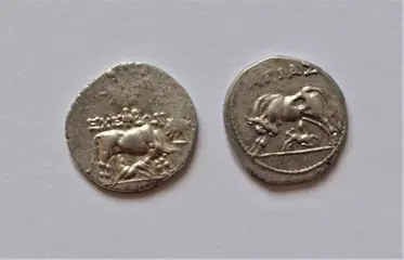 Griekenland. Lot of 2 AR Drachms,from Illyria (Apollonia / Dyrrachion)