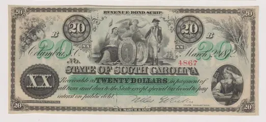 Verenigde Staten van Amerika - 20 Dollars 02/03/1872 - State of South Carolina - S3325