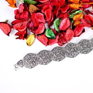 Armband - Zilver - Traditional Turkish Filigree Bracelet - 31 g. - 925 - Turkije - 21e eeuw