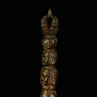 Vedisch artefact, Vajra, (onderdrukkende magische stamper), magisch wapen - Koper - Tibet/Nepal - Modern