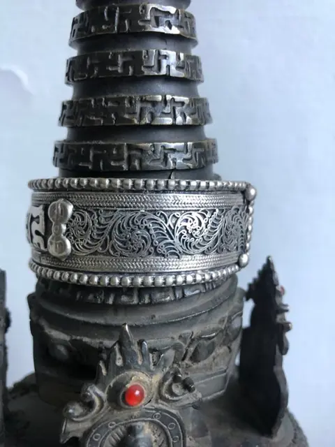 Armband, Om Mani Padmé Hum - Zilver - Nepal - Eind 20e eeuw