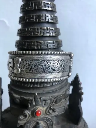 Armband, Om Mani Padmé Hum - Zilver - Nepal - Eind 20e eeuw