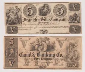 Verenigde Staten van Amerika - 2 x 5 Dollars 1800 - Ohio + New Orleans - REMAINDER