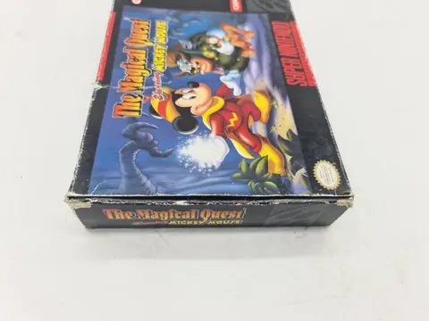 OLD STOCK Extremely Rare Super Nintendo SNES THE MAGICAL QUEST Starring Mickey Mouse Super Nintendo SNES NES+ Inlay, manual - Videogames - In originele verpakking