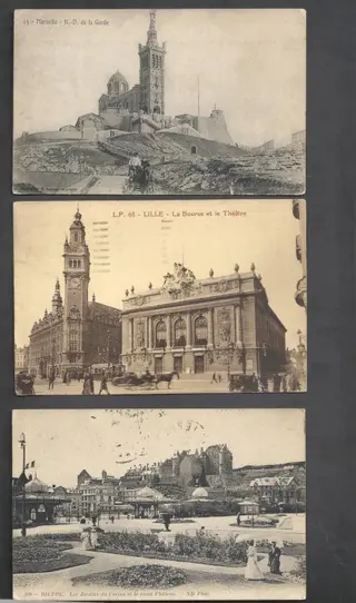 Frankrijk - geanimeerde vrouwen, mannen en kinderen, dieren, karakters, beroepen, landen, zee en bergen - Ansichtkaarten (Collectie van 270) - 1904-1959