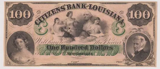 Verenigde Staten van Amerika - 100 Dollars 1800 - Louisiana, Citizens' Bank - REMAINDER