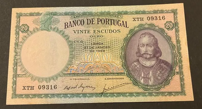 Portugal - 20 Escudos 27 de Janeiro de 1959 - Pick 153b