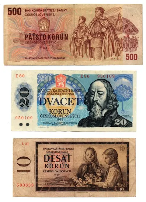 Tsjecho-Slowakije - 10 banknotes - Various dates