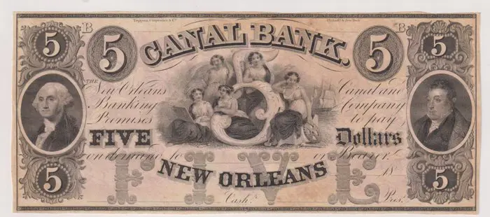 Verenigde Staten van Amerika - 5 Dollars 1800 - New Orleans, Canal Bank - REMAINDER
