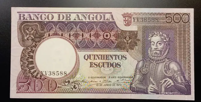 Angola - 20, 50, 100, 500, 1000 Escudos 1973 - Pick 104a, 105a, 106, 107, 108