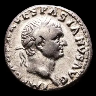 Romeinse Rijk. Vespasian (69-79 n.Chr.). AR Denarius,Rome - COS ITER TR POT, Pax seated left.