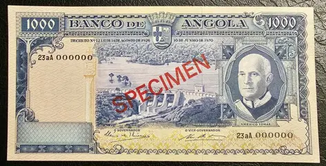 Angola - 1000 Escudos 1970 - SPECIMEN - Pick 98s