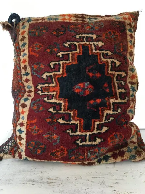 Groot Perzisch kussen (1) - Wol - Iran - 20e eeuw