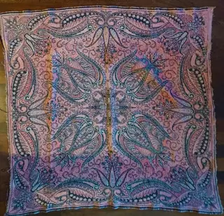Vier sjaals Europese wol in Kashmir Paisley stijl (4) - Paisley - Wol - Europa - 20e eeuw