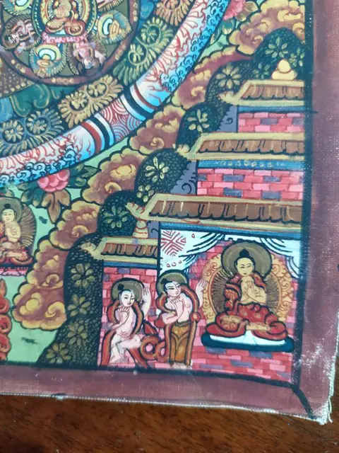 Thangka (1) - Katoen - Tibet - Eind 20e eeuw