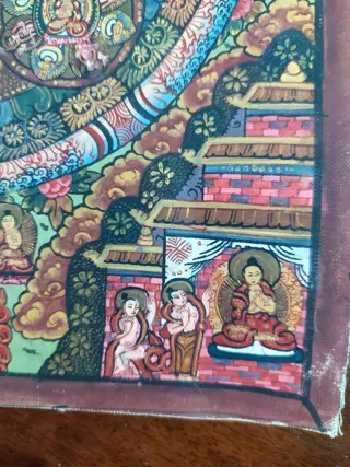 Thangka (1) - Katoen - Tibet - Eind 20e eeuw