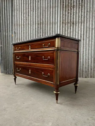 Commode, ladenkast costumista (1) - Louis XVI - Mahonie - Eind 18e eeuw