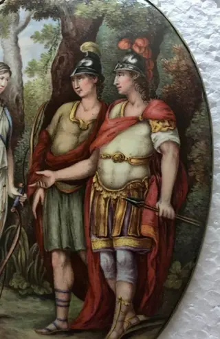 inspired by John Howes - Schilderij - Emaille op koper - Begin 19e eeuw