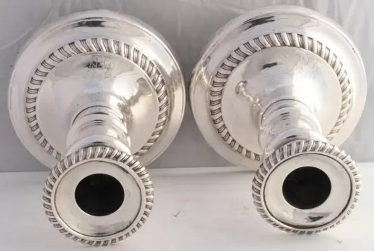 John & Thomas Settle, Sheffield - John & Thomas Settle, Sheffield - Kandelaar (2) - .925 zilver, Zilver - 1818