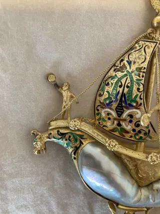 Ludwig Pollitzer - Nef de Table - Tafelschip (1) - Eind 19e eeuw