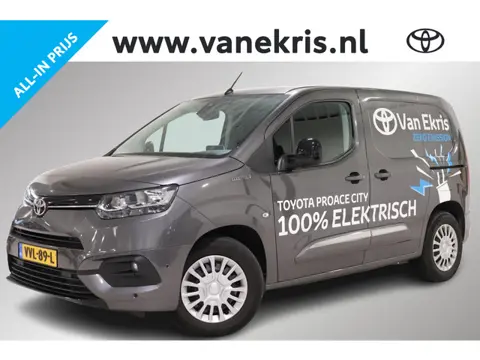 Toyota PROACE CITY Electric Prof 50 kWh, Bijrijdersstoel en 2e schuifdeur, Laadvloer, Camera, Lat om