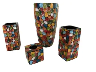 VAAS KANDELAAR 2 DLG MADU GROOT FAIR TRADE NIEUW