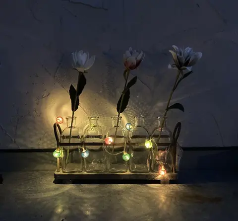 VAZEN 5 stuks IN IJZEREN HOUDER GROOT