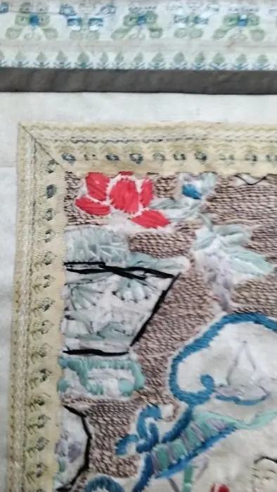 Borduurwerk (2) - Zijde - China - Eind 19e eeuw