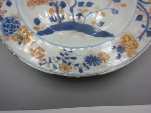 Borden in Imari stijl (2) - Porselein - landschap - China - 18e eeuw