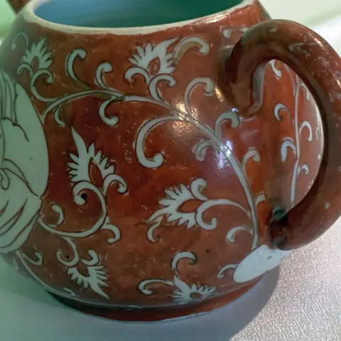 1 Chinese koraalrode theepot (1) - Porselein - China - Eind 19e eeuw