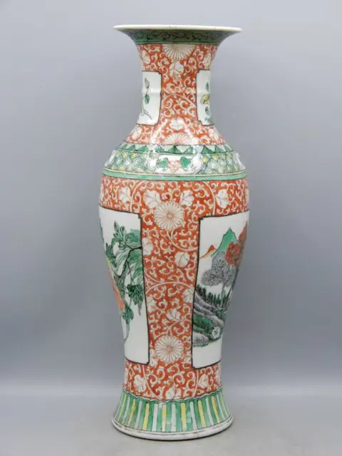 Balustervaas - Familie verte - Porselein - China - 19e eeuw