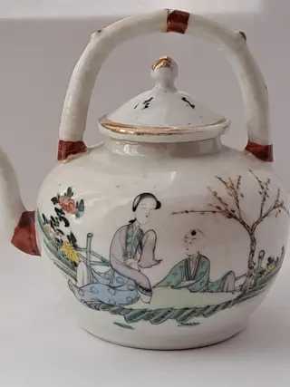 Theepot (1) - Familie rose - Porselein - China - Begin 20e eeuw