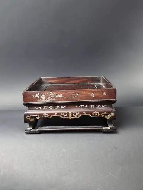 Dienblad (1) - Hout, Parelmoer - Indochina - 19e eeuw