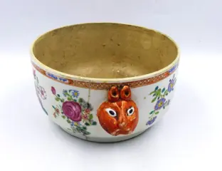 Jardiniere versierd met bloemenboeketten - Porselein - China - Qianlong (1736-1795)