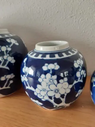 Gemberpotten (4) - Prunus Bloesem - Porselein - Floraal - China - 20e eeuw