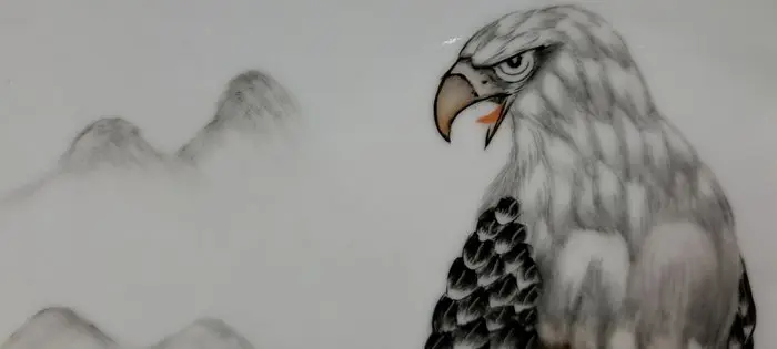 Bord (1) - Familie rose - Porselein - Pastels eagle Jingdezhen - China - Modern