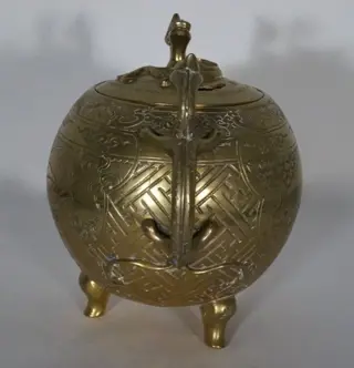 Wierookbrander - Brons - Draak, Krijger - Zuid-China/Vietnam - Eerste helft 20e eeuw