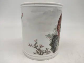 Penseelpot "bitong" - Familie rose - Porselein - tijger - China - Modern