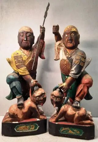 Beeld (2) - Hout - Taiwan - 20e eeuw