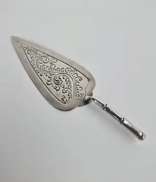 Miniatuur, Bladwijzer gebruikt als taartspatel - Zilver - China - 19e - 20e eeuw