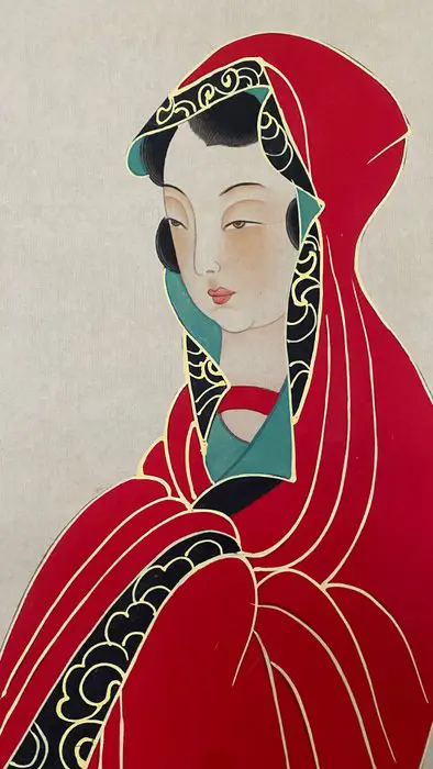 Inktschildering, Rolschildering - Papier - China - Tweede helft 20e eeuw