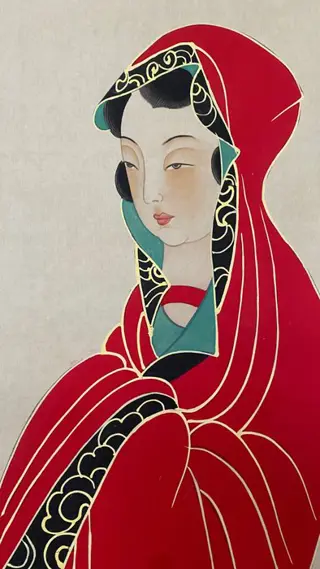 Inktschildering, Rolschildering - Papier - China - Tweede helft 20e eeuw