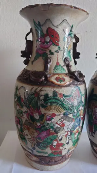 Vazen (2) - Porselein - Ruiter - China - Eind 19e - begin 20e eeuw