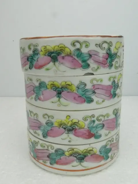 Stapeldozen 'Double Happiness' (2) - Familie rose - Porselein - China - 19e eeuw